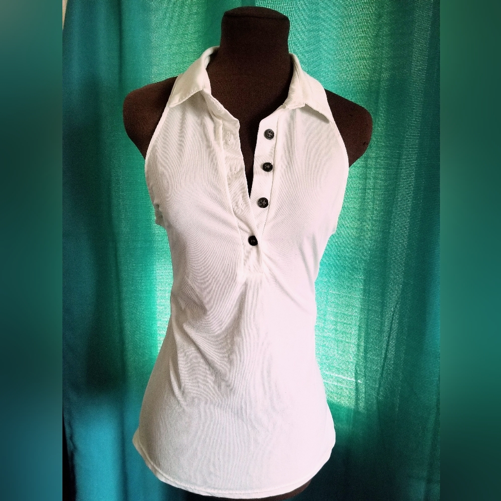 White Sleeveless Top